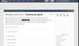 
							         Samurai Jack / Headscratchers - TV Tropes								  
							    