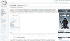 
							         Samurai Jack (season 5) - Wikipedia								  
							    