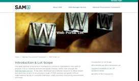 
							         SAM:Web Portal Lot - Smart Applications Management								  
							    
