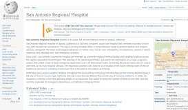
							         San Antonio Regional Hospital - Wikipedia								  
							    