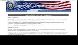 
							         San Bernardino County | Online Campaign Disclosure System - NetFile								  
							    