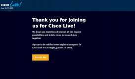 
							         San Diego, CA | June 9-13, 2019 | Networking Event ... - Cisco Live US								  
							    