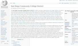 
							         San Diego Community College District - Wikipedia								  
							    
