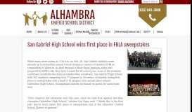 
							         San Gabriel High School wins first place in FBLA sweepstakes								  
							    