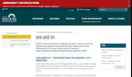 
							         San Jose, CA - Official Website - My San Jose - City of San Jose								  
							    