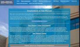 
							         San Manuel Tribal Government > Tribal Government > Employment								  
							    