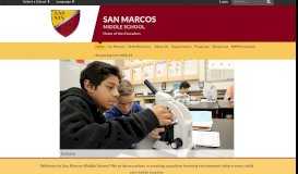 
							         San Marcos Middle School: Home								  
							    