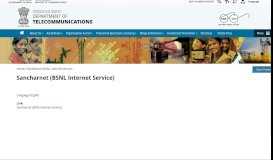 
							         Sancharnet (BSNL Internet Service) | Department of ...								  
							    