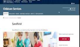 
							         Sandfield | Childcare Services								  
							    