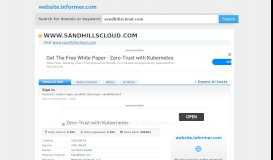 
							         sandhillscloud.com at Website Informer. Sign In. Visit ...								  
							    