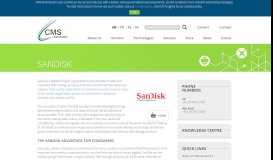 
							         SanDisk - Available from CMS Distribution								  
							    