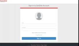 
							         SanDisk External Account Portal								  
							    