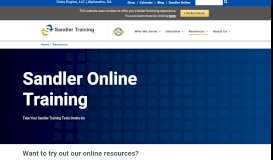 
							         Sandler Online | Sandler Sales Training Resources								  
							    