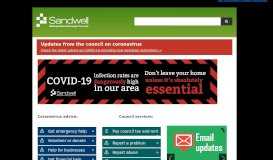 
							         Sandwell Council Homepage								  
							    