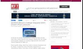 
							         Sanford-Brown College Slapped With Dozen-Plus Lawsuits | News Blog								  
							    