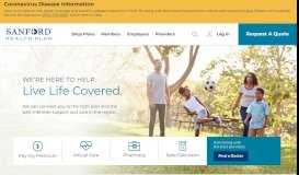 
							         Sanford Health Plan: Shop for Health Insurance Plans								  
							    