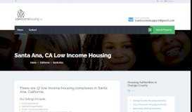 
							         Santa Ana CA Low Income Housing and Apartments								  
							    