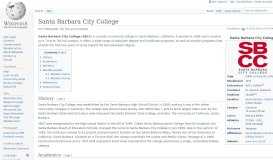 
							         Santa Barbara City College - Wikipedia								  
							    