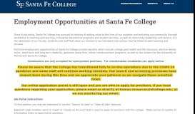 
							         Santa Fe College - Job Opportunities								  
							    