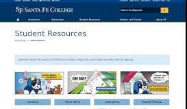 
							         Santa Fe College Student Resources								  
							    
