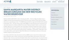 
							         Santa Margarita Water District Breaks Ground on New ...								  
							    