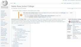 
							         Santa Rosa Junior College - Wikipedia								  
							    