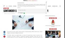 
							         SANTANDER SIGNS MOU WITH CHINA'S JD.COM – Global Banking ...								  
							    