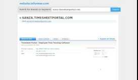 
							         sanza.timesheetportal.com at WI. Timesheet Portal - Employee Time ...								  
							    
