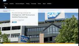 
							         SAP and NVIDIA Partnership - SAP News Center								  
							    
