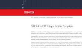 
							         SAP Ariba integration for suppliers for orders and invoices - Seeburger								  
							    