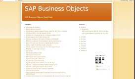 
							         SAP Business Objects : SAP Support Portal links								  
							    