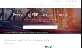 
							         SAP Business One E-Commerce Customer Portal								  
							    