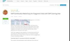 
							         SAP Certification Made Easy for Capgemini India with SAP Learning ...								  
							    