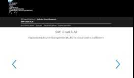 
							         SAP Cloud ALM - SAP Support Portal								  
							    