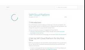 
							         SAP Cloud Platform - Developer Portal Guide | Mendix Documentation								  
							    