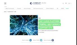 
							         SAP Cloud Platform Portal: Self-Service Support Site - CAMELOT Blog								  
							    