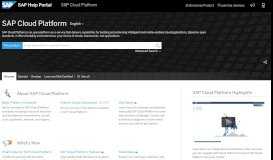 
							         SAP Cloud Platform - SAP Help Portal								  
							    
