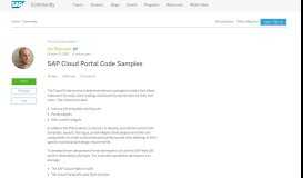 
							         SAP Cloud Portal Code Samples | SAP Blogs								  
							    