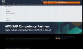 
							         SAP Competency Partners - Amazon Web Services								  
							    