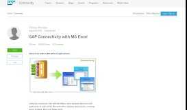 
							         SAP Connectivity with MS Excel | SAP Blogs								  
							    