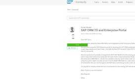 
							         SAP CRM 7.0 and Enterprise Portal - SAP Archive								  
							    