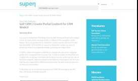 
							         SAP CRM | Create Portal Content for CRM WebUI - SUPERP								  
							    
