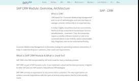 
							         SAP CRM Module: Overview, Architecture - Guru99								  
							    