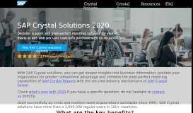 
							         SAP Crystal Reports reporting and analytics solution homepage								  
							    