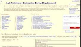 
							         SAP Enterprise Netweaver Portal Development - WilsonMar.com								  
							    
