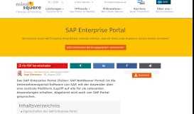 
							         SAP Enterprise Portal - mindsquare.								  
							    