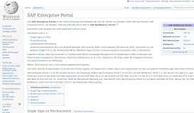 
							         SAP Enterprise Portal – Wikipedia								  
							    