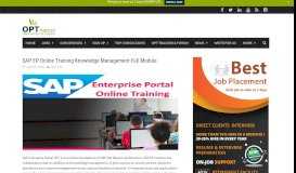 
							         SAP EP Online Training Knowledge Management Full Module								  
							    