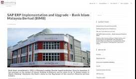 
							         SAP ERP Implementation and Upgrade – Bank Islam Malaysia Berhad ...								  
							    