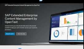 
							         SAP Extended Enterprise Content Management by OpenText								  
							    